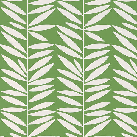 Schumacher Leaf Stripe Leaf Wallpaper - Eade's Wallpaper