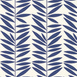Schumacher Leaf Stripe Marine Wallpaper - Eade's Wallpaper