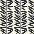 Schumacher Leaf Stripe Ebony Wallpaper - Eade's Wallpaper