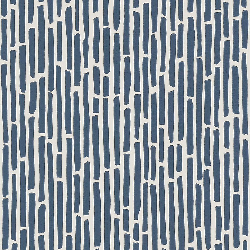 Schumacher Bamboo Marine Wallpaper