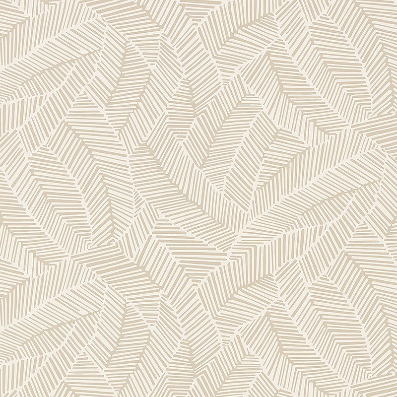 Schumacher Abstract Leaf Linen Wallpaper