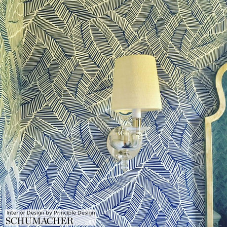 Schumacher Abstract Leaf Mocha Wallpaper