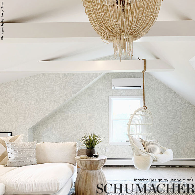 Schumacher Featherfest Smoke Wallpaper