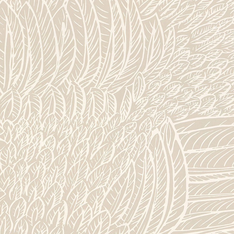 Schumacher Featherfest Natural Wallpaper