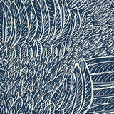 Schumacher Featherfest Marine Wallpaper
