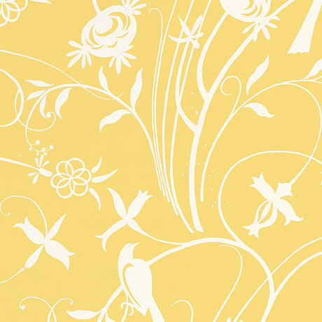 Schumacher Sky Meadow Yellow Wallpaper - Eade's Wallpaper