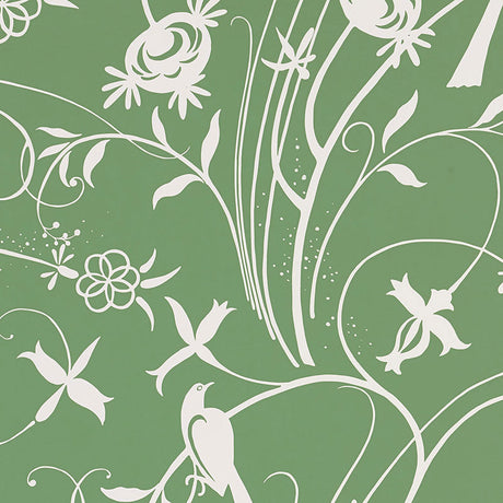 Schumacher Sky Meadow Green Wallpaper - Eade's Wallpaper