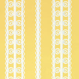 Schumacher Wicker Stripe Lemon Blossom Wallpaper