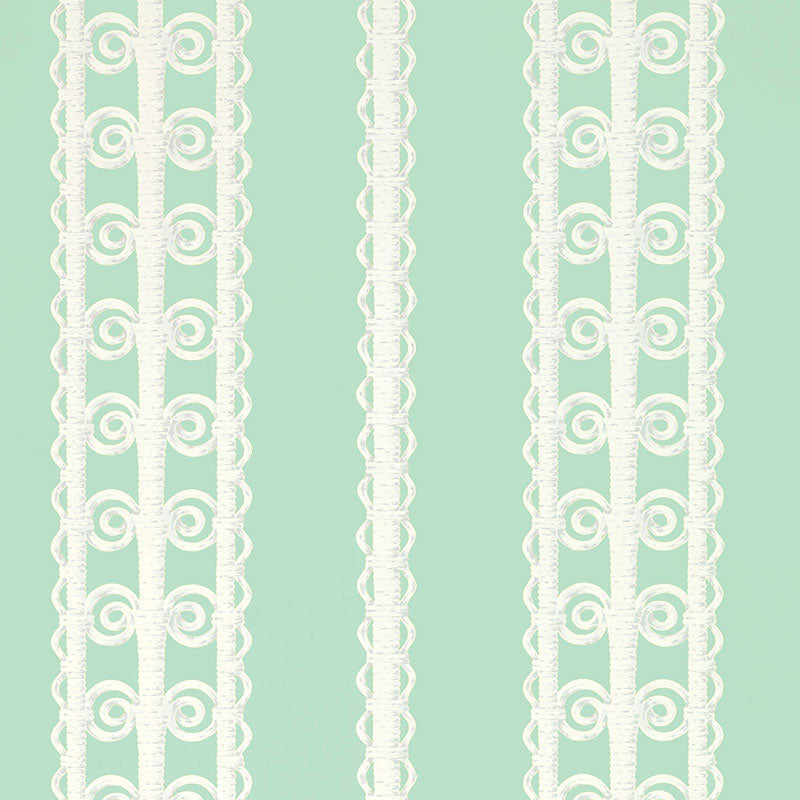 Schumacher Wicker Stripe Lovely Day Wallpaper