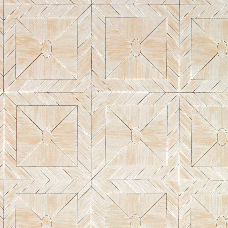 Schumacher Bone Frame Natural Wallpaper