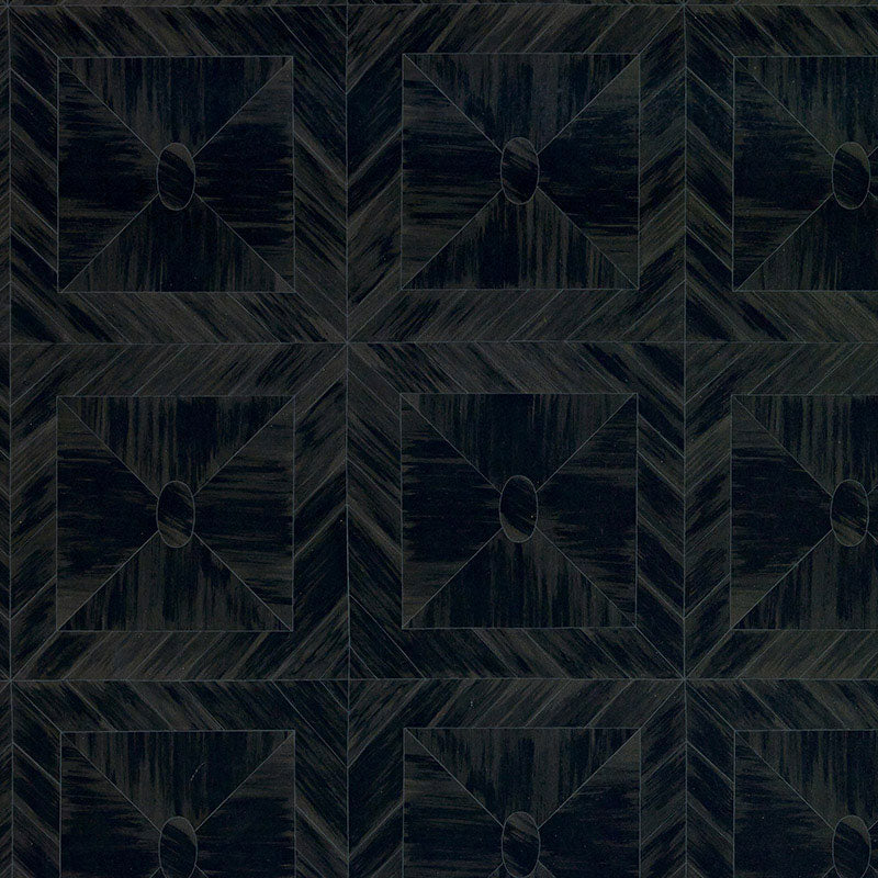 Schumacher Bone Frame Char Wallpaper