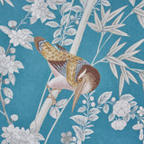 Schumacher Brighton Pavilion Panel Peacock Wallpaper