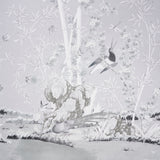 Schumacher Brighton Pavilion Panel Black & White Wallpaper