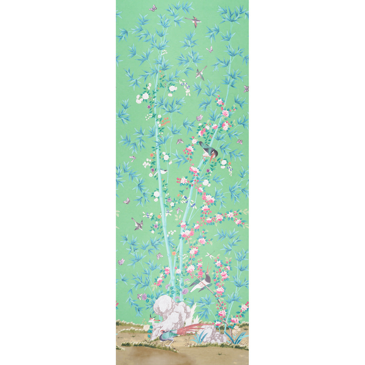 Schumacher Brighton Pavilion Panel Emerald Wallpaper