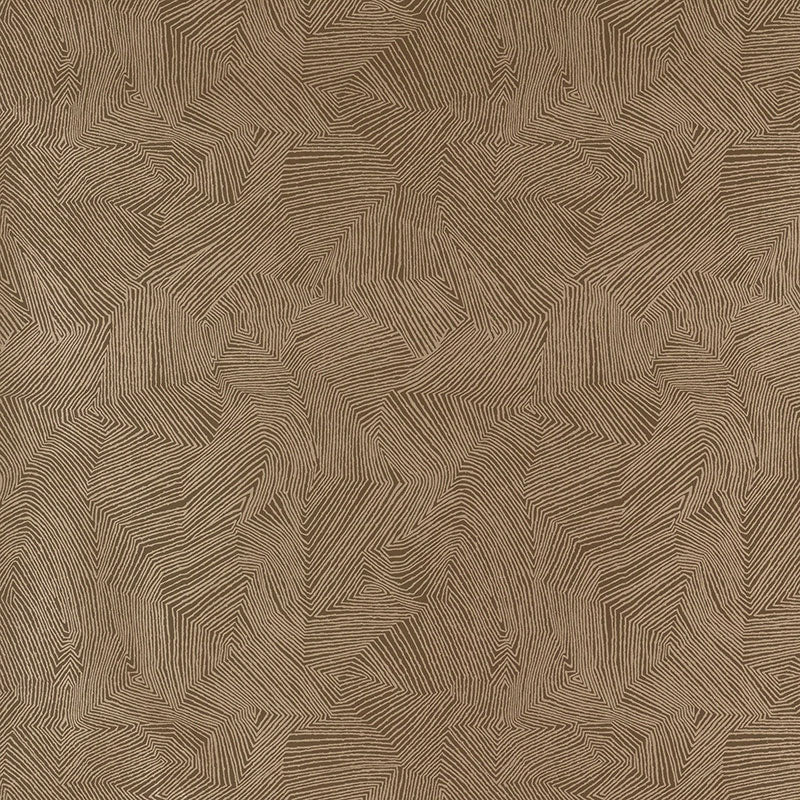 Schumacher Labyrinth Metallic Espresso Wallpaper