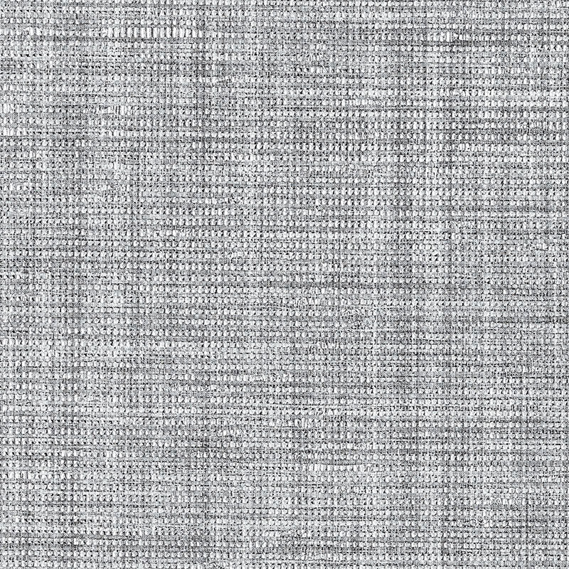 Schumacher Anodized Raffia Oxidized Silver Wallpaper