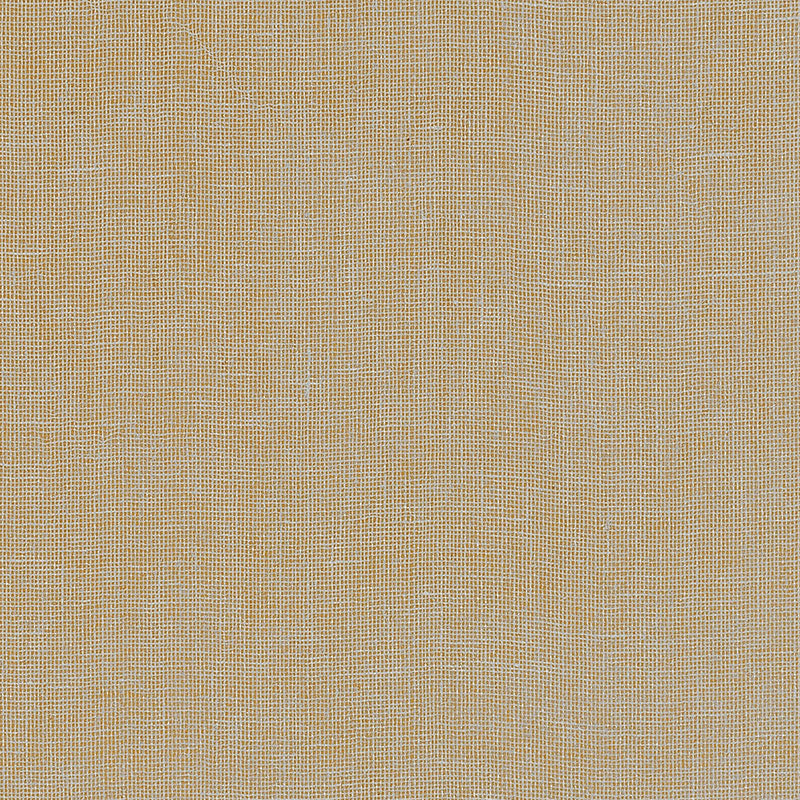 Schumacher Gilded Linen Silver & Gold Wallpaper