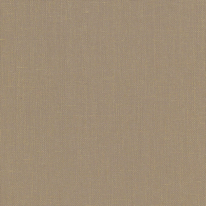 Schumacher Gilded Linen Cocoa & Gold Wallpaper