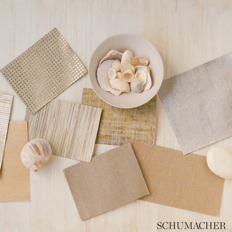 Schumacher Metallic Mesh Cocoa Shimmer Wallpaper - Eade's Wallpaper