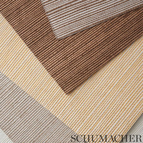 Schumacher Hemp Shimmer Ivory Shimmer Wallpaper