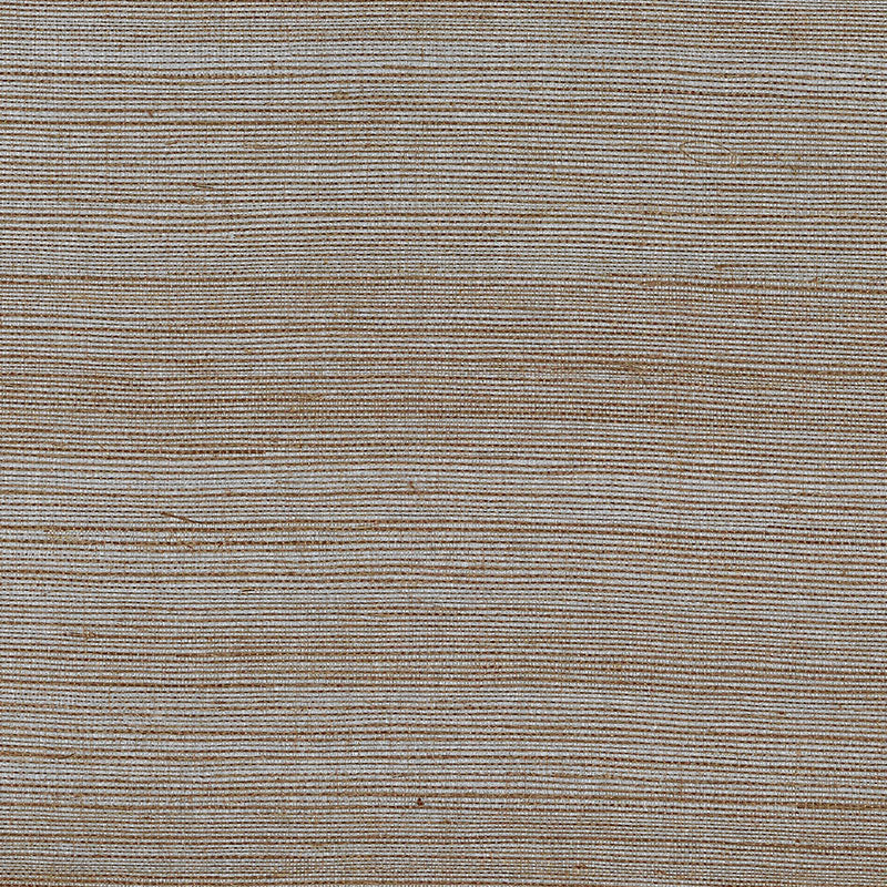 Schumacher Hemp Shimmer Cocoa Shimmer Wallpaper