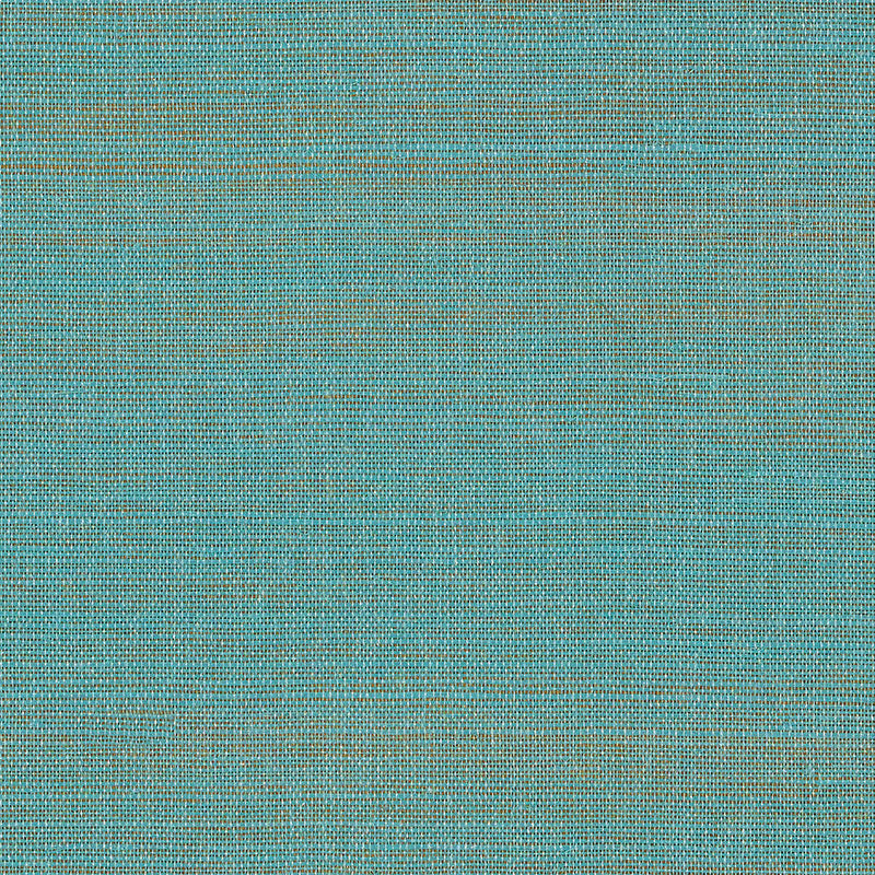 Schumacher Hemp Shimmer Aqua Shimmer Wallpaper
