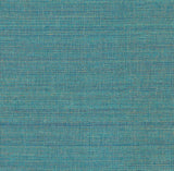Schumacher Hemp Shimmer Peacock Shimmer Wallpaper