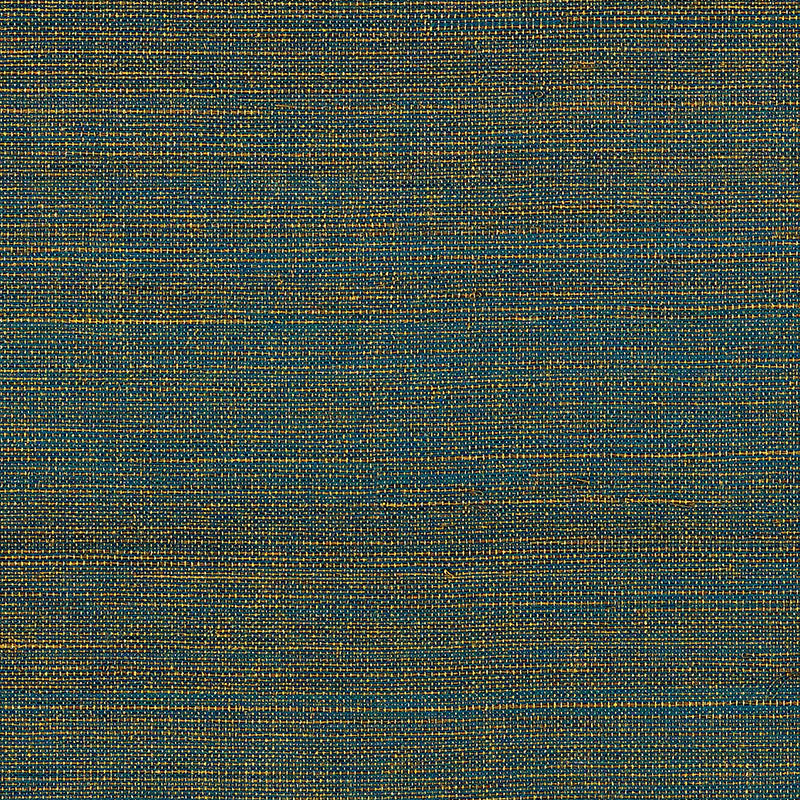 Schumacher Hemp Shimmer Sapphire Shimmer Wallpaper