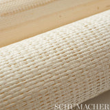 Schumacher Banded Grasscloth Cream Wallpaper