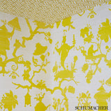 Schumacher Tumbling Blocks Citron Wallpaper