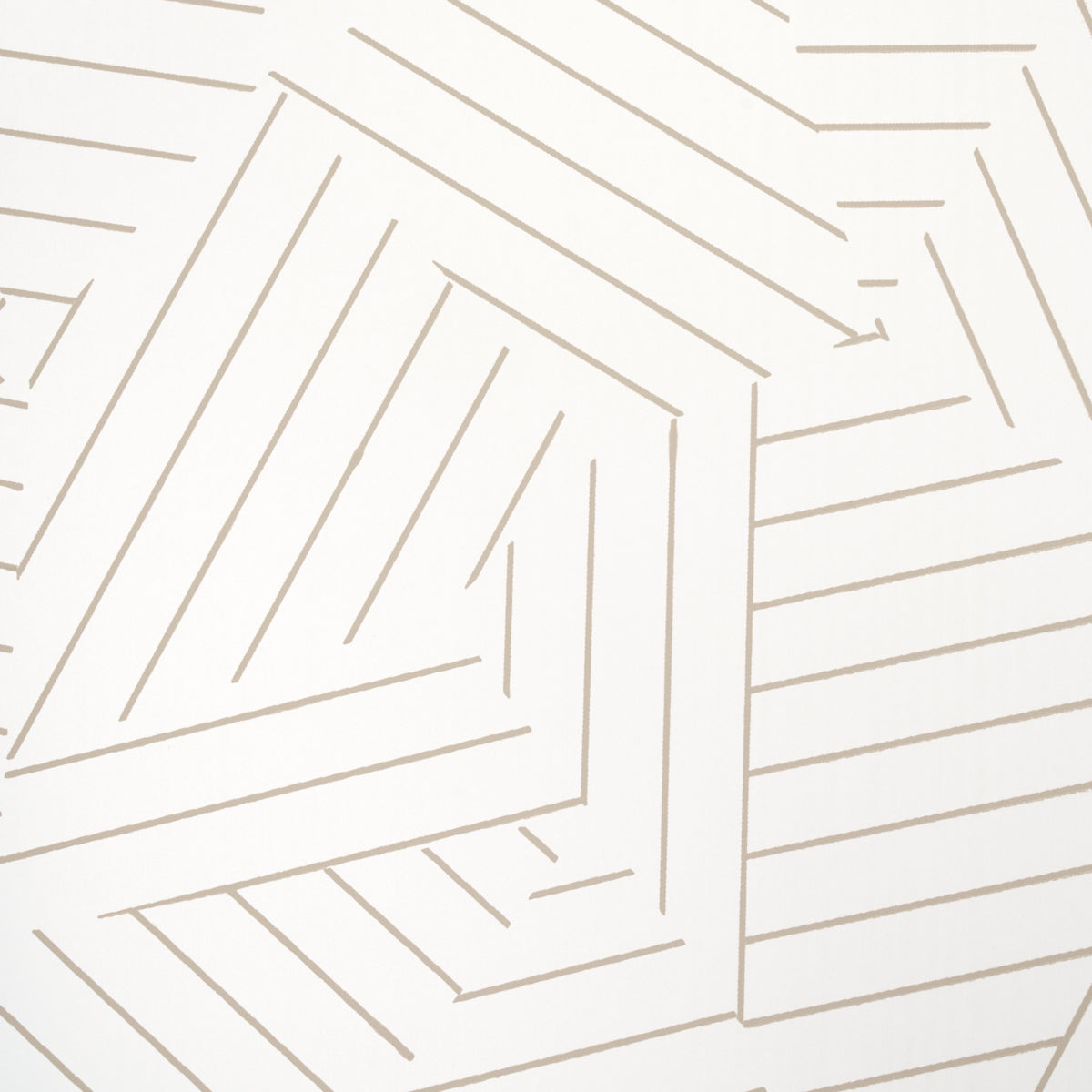 Schumacher Deconstructed Stripe Greige Wallpaper