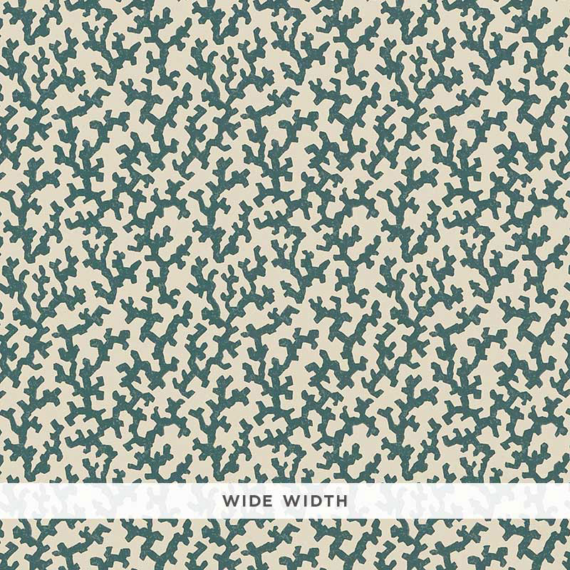 Schumacher Folly Peacock Blue Wallpaper