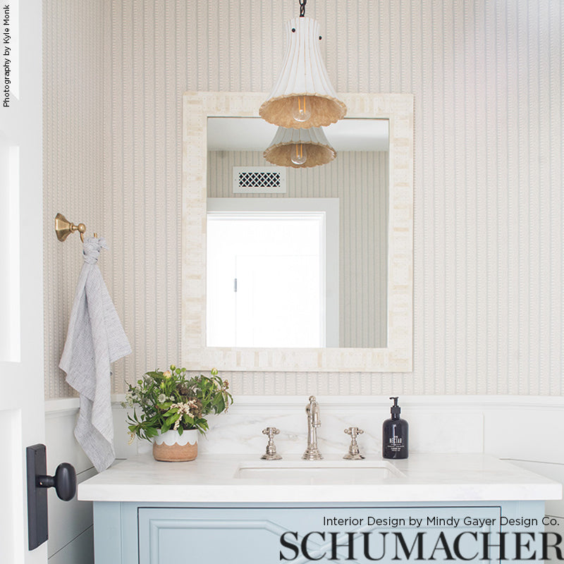 Schumacher Kiosk Orpington Blue Wallpaper - Eade's Wallpaper