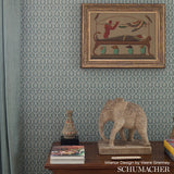 Schumacher Burley Lilac Wallpaper