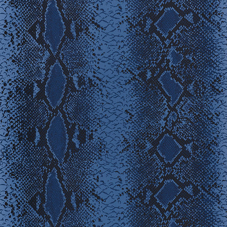 Schumacher Snake Charmer Cobalt Wallpaper - Eade's Wallpaper
