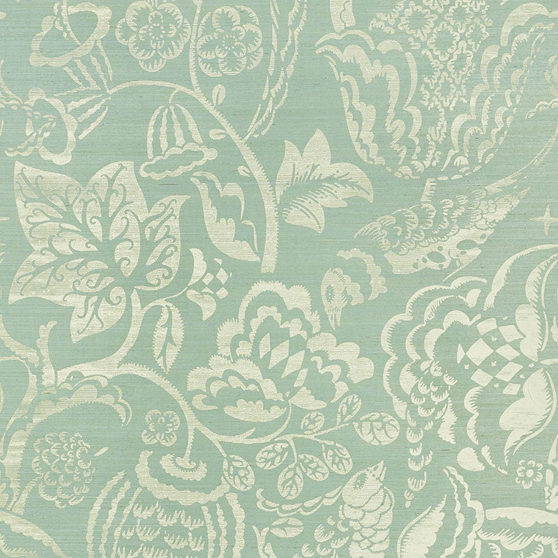Schumacher Uccello Sisal Sky Wallpaper - Eade's Wallpaper
