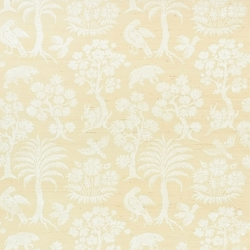 Schumacher Woodland Silhouette Sisal Ivory Wallpaper