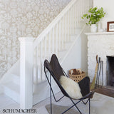 Schumacher Woodland Silhouette Sisal Fog Wallpaper