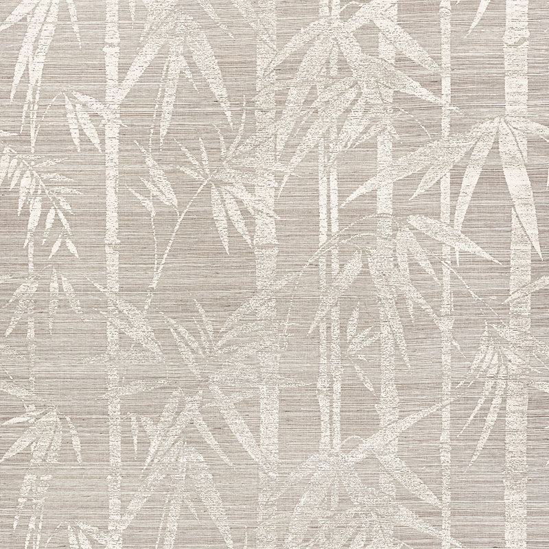 Schumacher Les Bambous Sisal Fog Wallpaper - Eade's Wallpaper