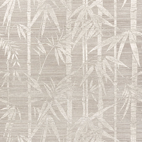 Schumacher Les Bambous Sisal Fog Wallpaper - Eade's Wallpaper