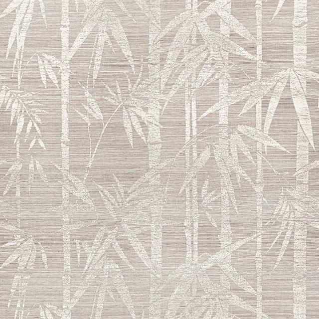 Schumacher Les Bambous Sisal Fog Wallpaper - Eade's Wallpaper