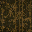 Schumacher Les Bambous Sisal Gold On Jet Wallpaper - Eade's Wallpaper