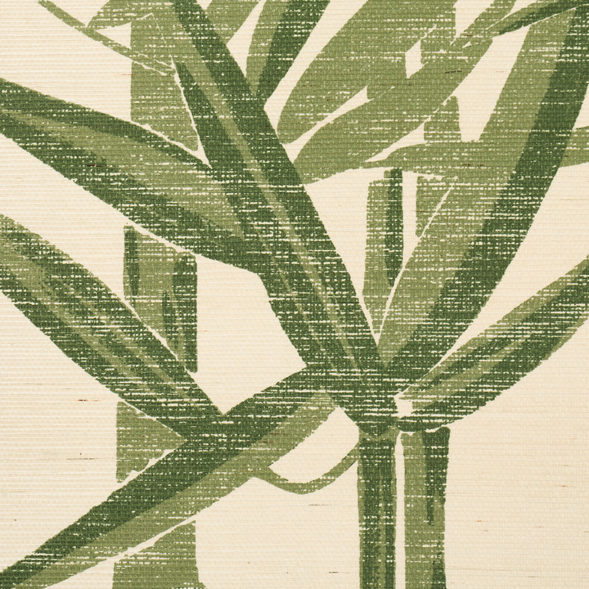 Schumacher Les Bambous Sisal Green Wallpaper - Eade's Wallpaper