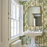 Schumacher Les Bambous Sisal Green Wallpaper - Eade's Wallpaper