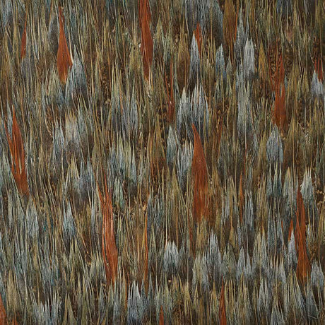 Schumacher 5008404 NICKEL in BROWN Wallpaper - PLUME
