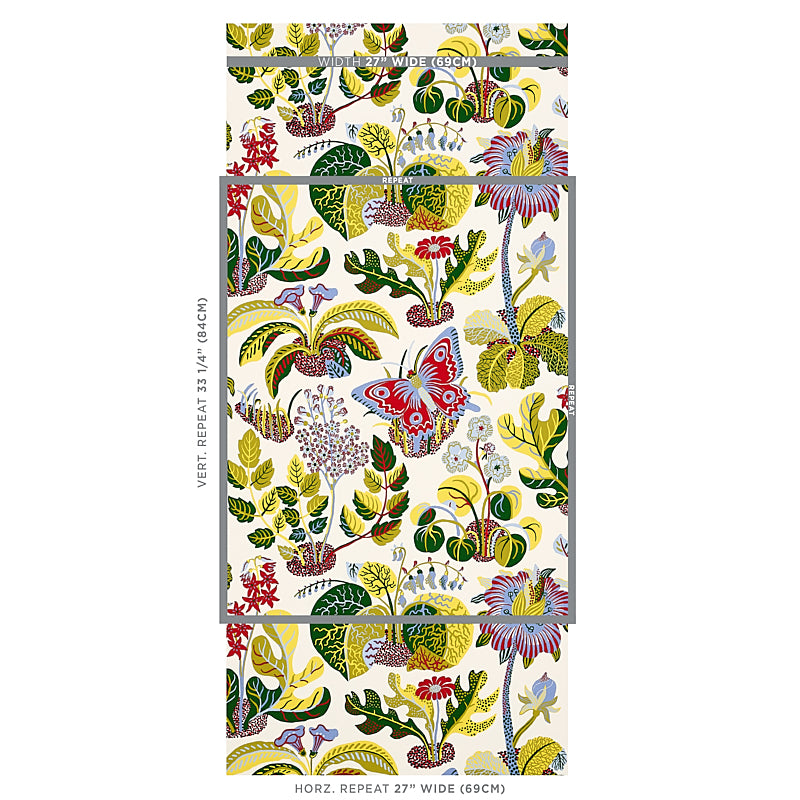Schumacher Exotic Butterfly Multi Wallpaper