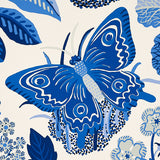 Schumacher Exotic Butterfly Marine Wallpaper