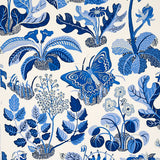 Schumacher Exotic Butterfly Marine Wallpaper