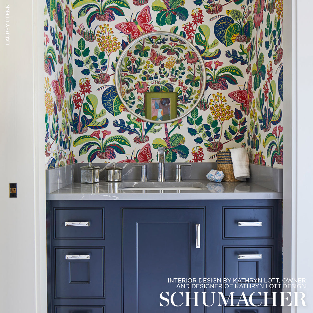 Schumacher Exotic Butterfly Spring Wallpaper