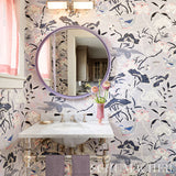 Schumacher Lotus Garden Lilac Wallpaper - Eade's Wallpaper